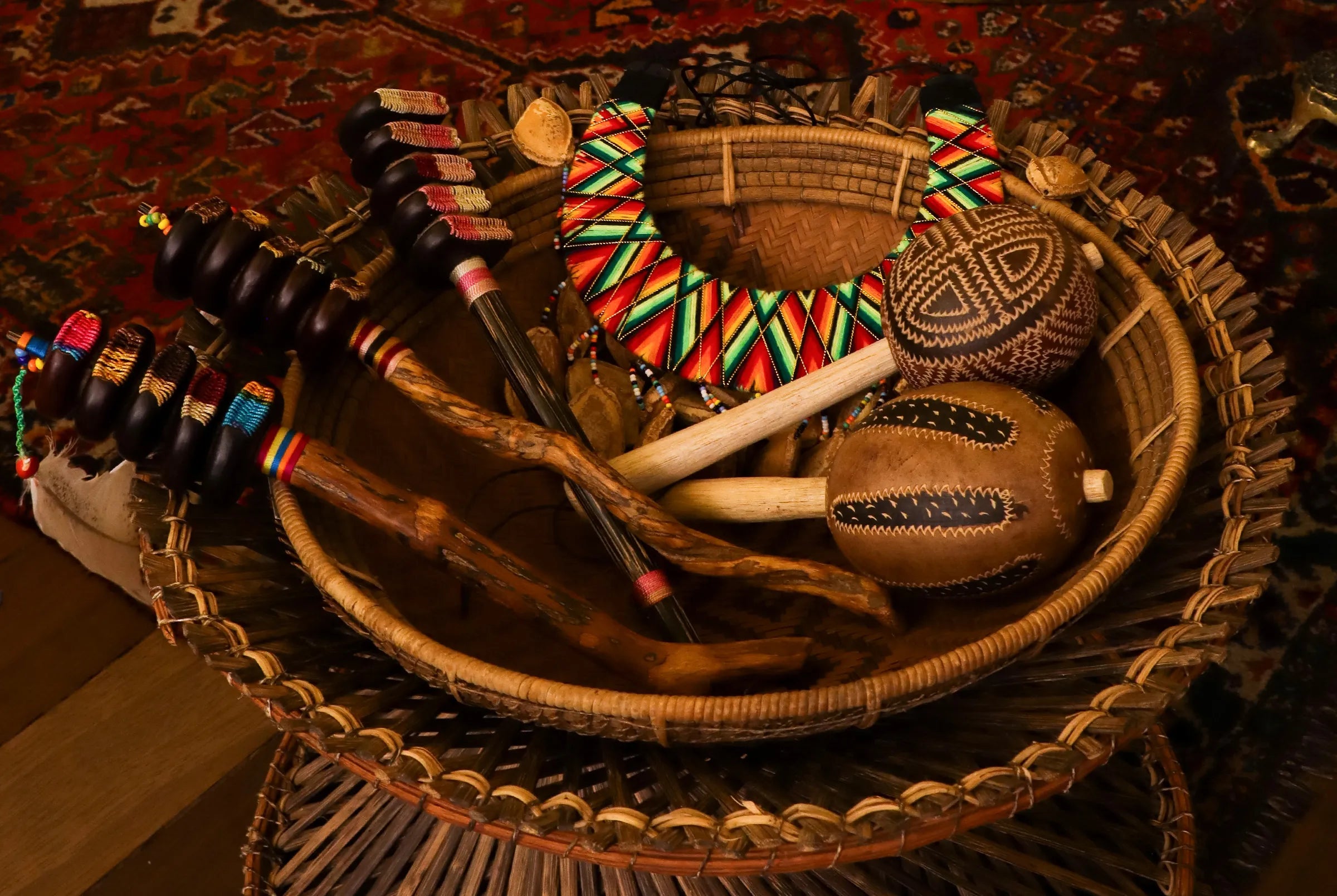 Musical Instruments for a live performance of Ancestral Spirit Music.